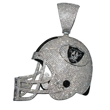 NFL Team Helmet Necklace -Oakland Raiders