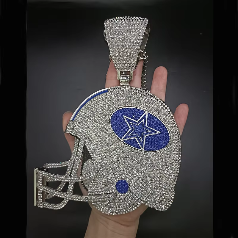 NFL Team Helmet Necklace-Dallas Cowboys