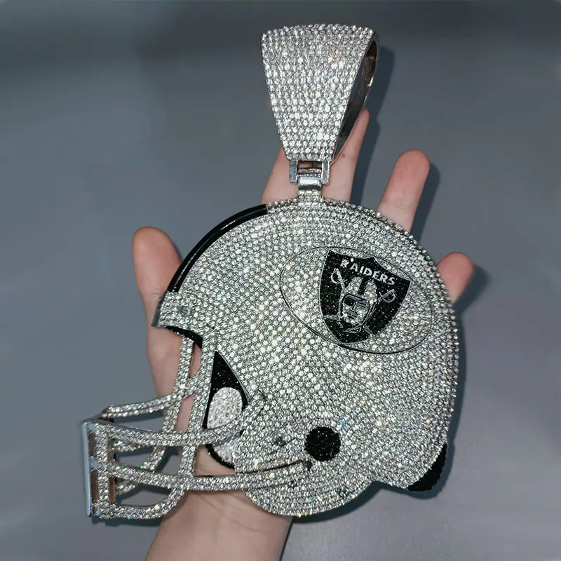 NFL Team Helmet Necklace -Oakland Raiders