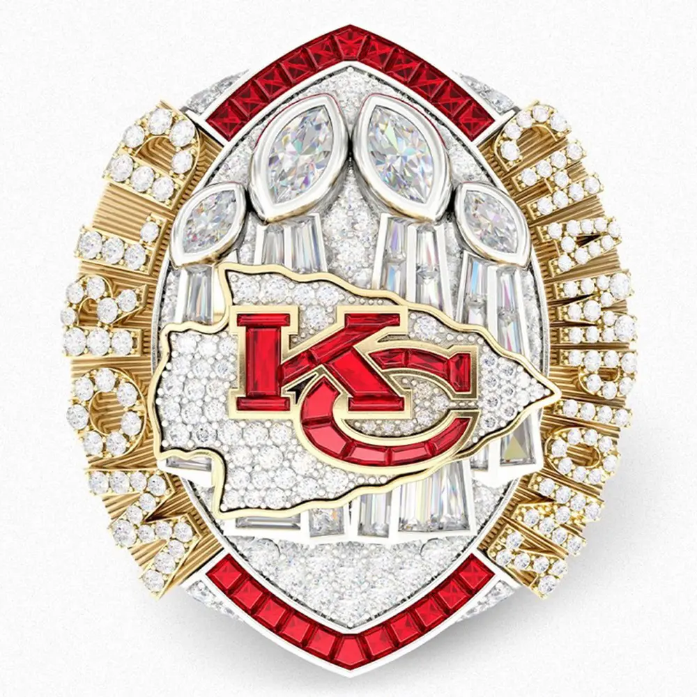 Kansas City Chiefs Superbowl Rings. Names needed: BARNETT #82, RASKIN #25, STILLS #55.