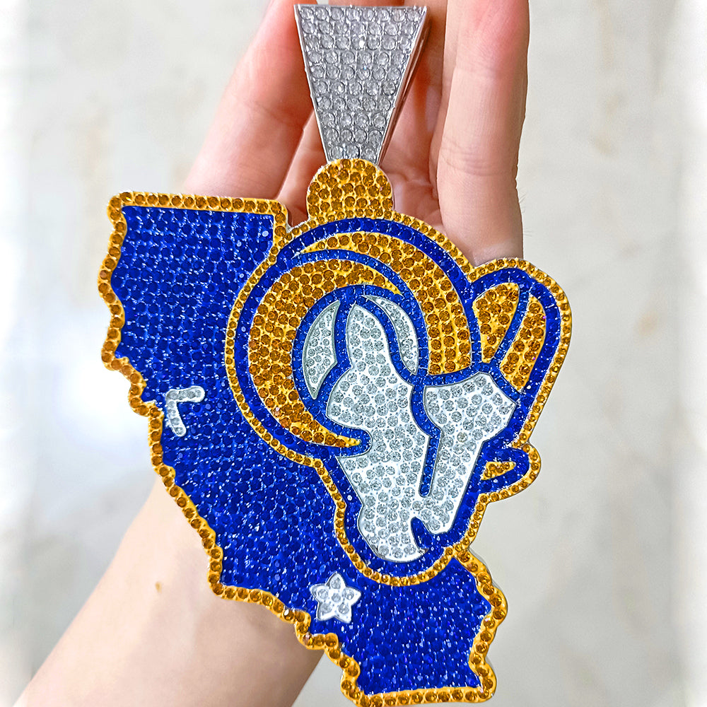 NFL Los Angeles RAMS rhinestone necklace