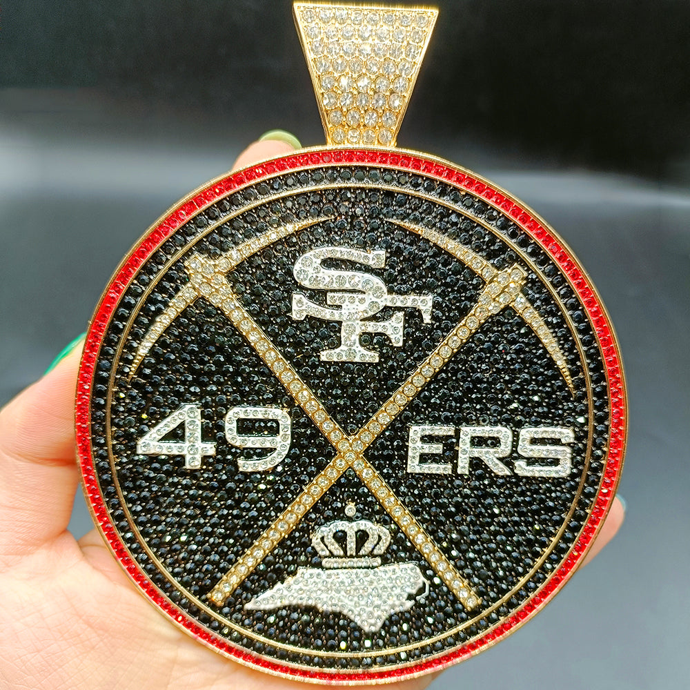 NFL SF 49ers rhinestone pendant